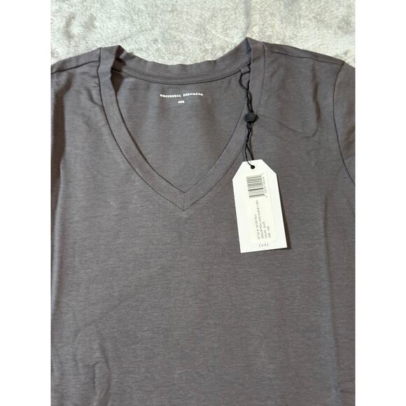 NWT‎ Universal Standard Size 4XS (00-0) LONG SLEEVE V REX Slate Grey Causal Pima - Picture 4 of 9